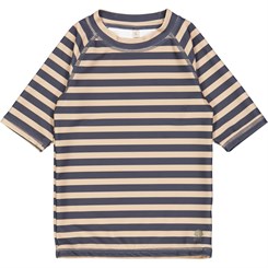 Wheat swim T-shirt Jackie SS - Ink stripe